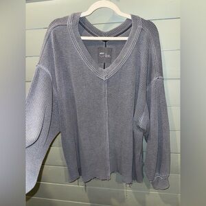 Aerie Top - Distressed Open Hem - Size L